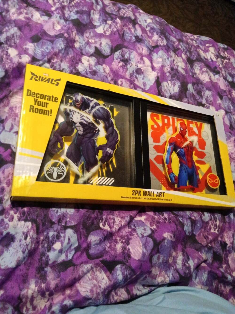 Marvel Rivals Video Game 3D Glass Wall Art Venom & Spiderman!